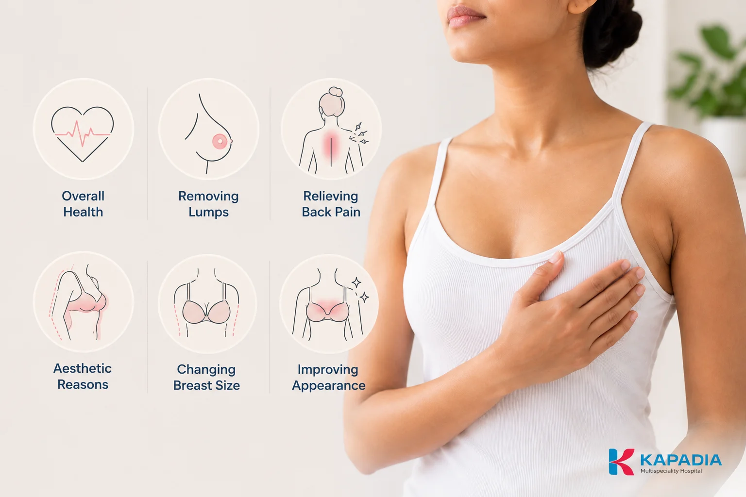 Surgical instruments and gloved hands during breast surgery preparation at Kapadia Hospital, Mumbai