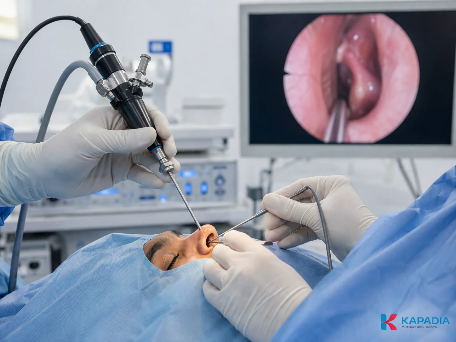 Functional endoscopic sinus surgery (FESS) performed at Kapadia Multispeciality Hospital, Goregaon, Mumbai