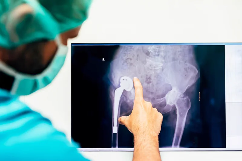 Hip replacement surgery in the operating theatre at Kapadia Hospital, Mumbai