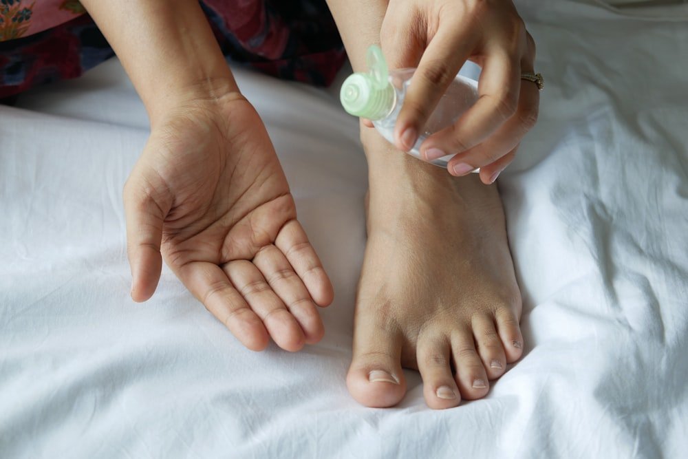 Clinical medical pedicure foot treatment being performed at Kapadia Hospital, Mumbai