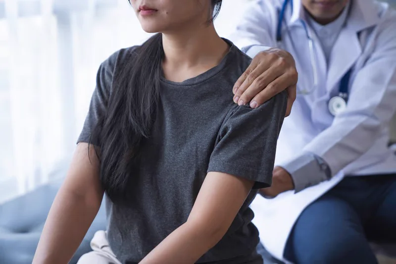 Guided physiotherapy exercise to rebuild shoulder stability after recurrent dislocation at Kapadia Hospital, Mumbai