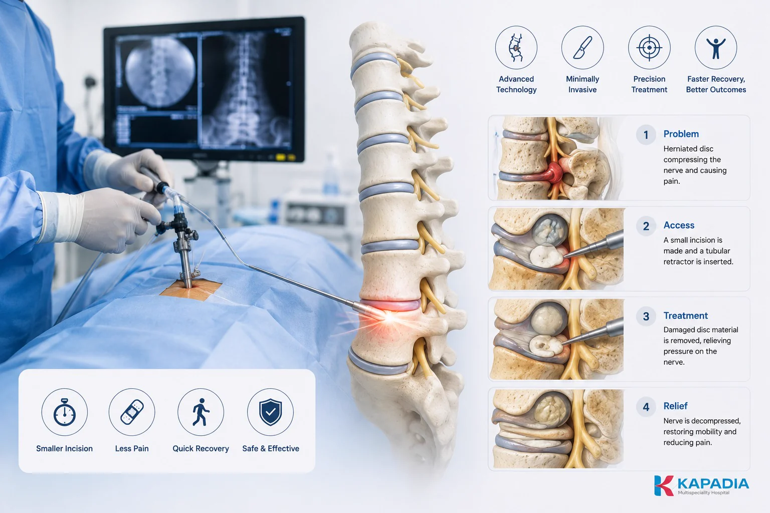 Person with lower back pain before spine surgery consultation at Kapadia Hospital, Mumbai